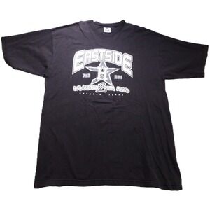 VTG Y2K Pro Team Eastside Houston Texas T-Shirt T Men 2XL Tall Black Heavyweight